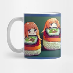 Kawaii Anime Sushi Mug